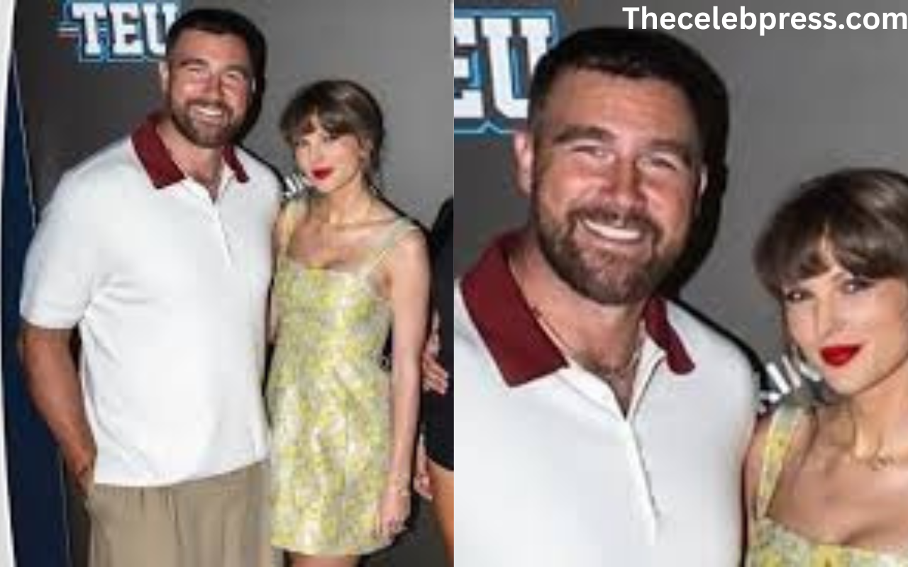 Taylor Swift Stuns in Yellow Floral Minidress at Travis Kelce’s Tight End University Party